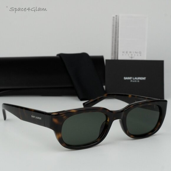 BRAND NEW Saint Laurent SL642 002 Dark Havana Grey Cat Eye Unisex Sunglasses - Picture 1 of 10